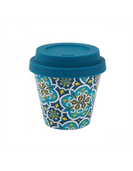 Tazzina da Caffè 90ml Mosaic iDRINK con Tappo Silicone