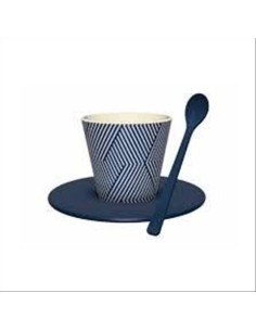 Set tazzina espresso con cucchiaino e piattino 90ml OPTICAL