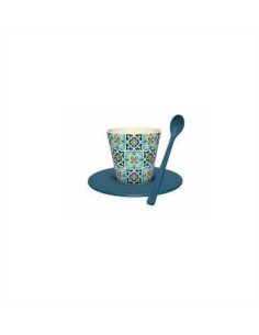 Set tazzina espresso con cucchiaino e piattino 90ml MOSAIC