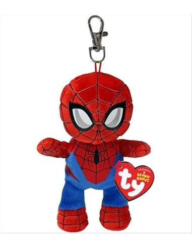 Peluche Ty Marvel Clips - Spider-Man 8,5cm con moschettone
