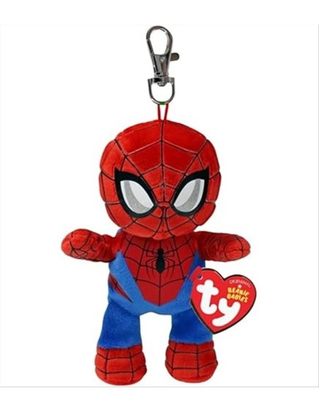 Peluche Ty Marvel Clips - Spider-Man 8,5cm con moschettone