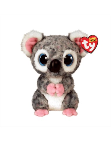 Peluche Ty Beanie Boo’s Karly 15cm – Koala Rosa e Marrone con Occhi Az