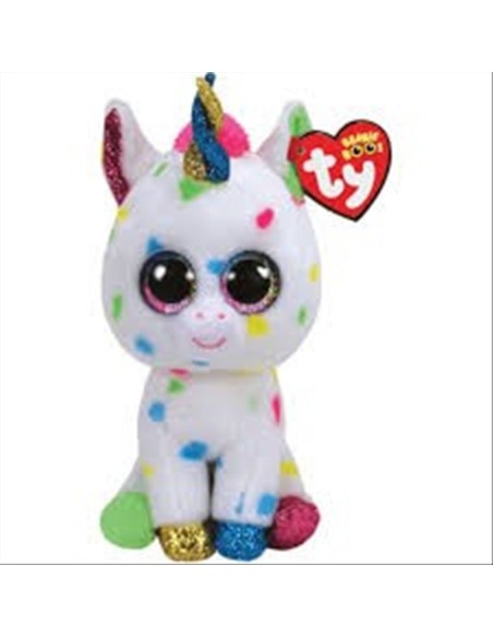 Peluche Ty Beanie Boo’s Harmonie Unicorno 15cm – Magia Multicolore e O