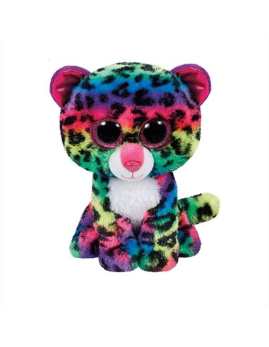 Peluche Ty Beanie Boo’s Dotty 15cm – Leopardo Arcobaleno con Occhi Bri