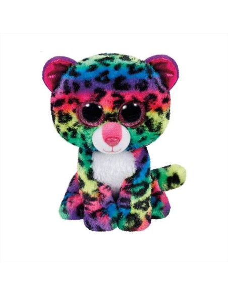 Peluche Ty Beanie Boo’s Dotty 15cm – Leopardo Arcobaleno con Occhi Bri