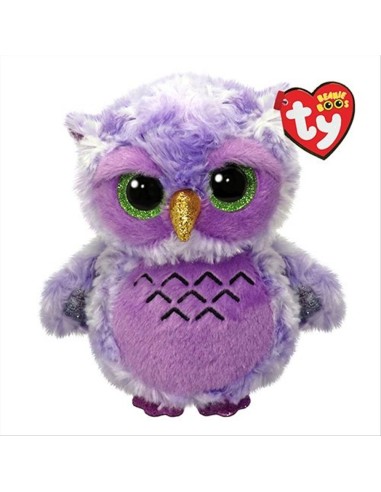 Peluche Ty Beanie Boo’s Owlivia 15cm – Gufo Viola con Occhi Verdi