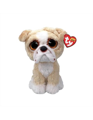 Peluche Ty Beanie Boo’s Pooch 15cm – Carlino Beige con Occhi Arancioni