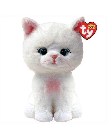 Peluche Ty Beanie Boo’s Amelia 15cm – Gattina bianca con occhi azzurri