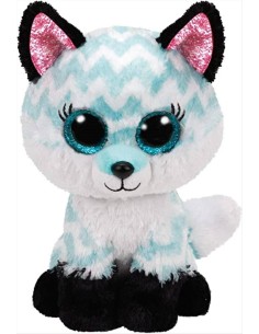 Peluche Ty Beanie Boo’s Atlas 28cm – Volpina con zigzag azzurri e occh