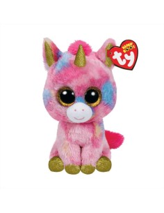 Peluche Ty Beanie Boo’s Fantasia 28cm – Unicorno rosa multicolore con 