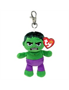 Peluche Ty Marvel Clips - Hulk 8,5cm con moschettone