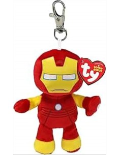 Peluche Ty Marvel Clips - Iron Man 8,5cm con moschettone