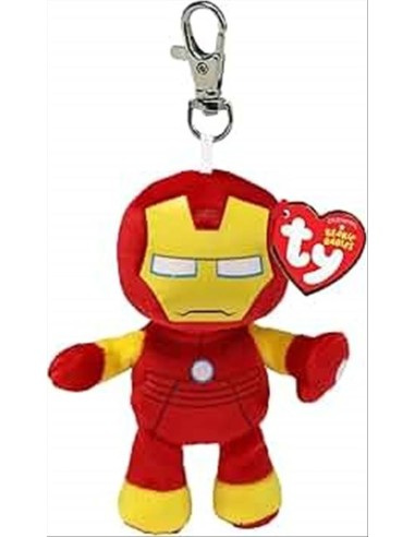 Peluche Ty Marvel Clips - Iron Man 8,5cm con moschettone