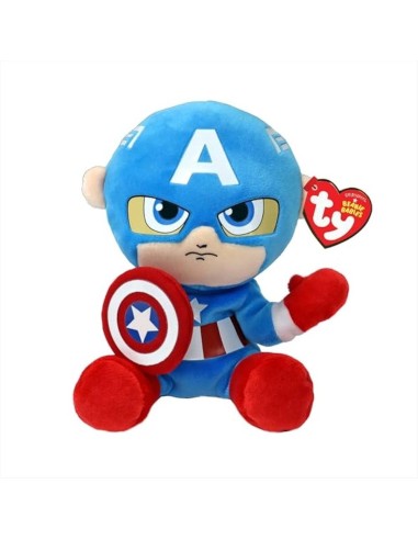 Peluche Ty Marvel Floppy 20cm – Captain America Super Eroe