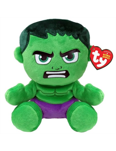 Peluche Ty Marvel Floppy 20cm – Hulk Super Eroe Verde