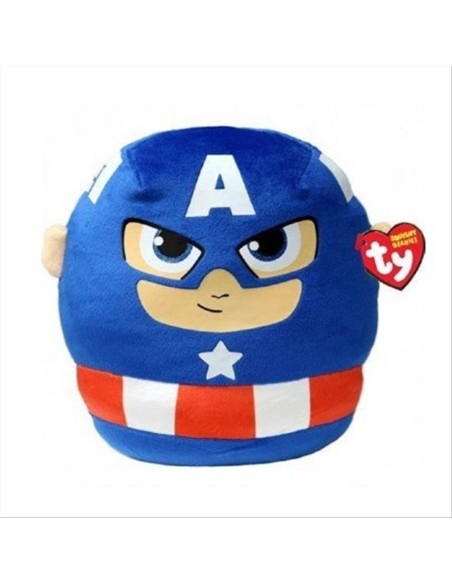 Peluche Ty Squishy Beanies 22cm – Captain America Super Eroe Morbido