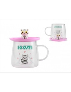 Bicchiere Charmy GATTO BIANCO 🐱✨ – Design Kawaii