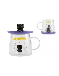 Bicchiere Charmy GATTO NERO 🖤✨ – Design Kawaii | iTotal