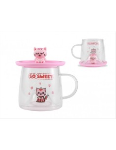 Bicchiere Charmy GATTO ROSA 🐱✨ – Design Kawaii | iTotal