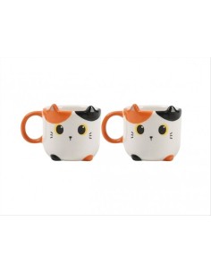 Set 2 Tazzine Espresso Gatto Arancione Tricolore 🐱 - Per un caffè ten