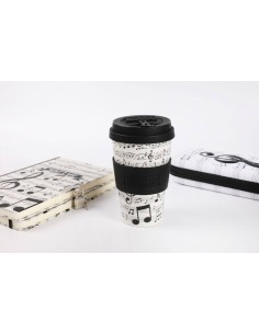 Tazza con Tappo in Silicone 435ml MUSICA 🎵 in rPET – Bevi al Ritmo Gi 2