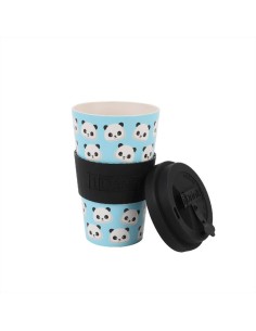 Tazza con Tappo in Silicone 435ml PANDA 🐼 in rPET – Pandastic Style b 2
