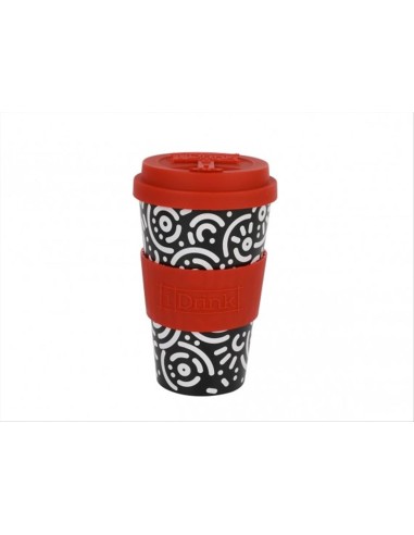 Tazza con tappo silicone GEOMETRIC 435ml - iDrink iTotal