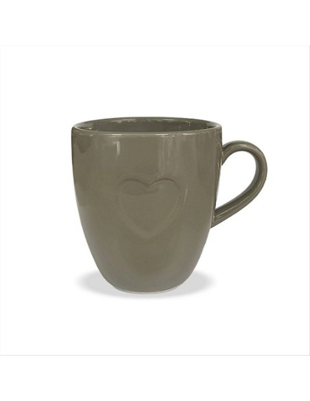 Tazza in Porcellana Cuore Tortora - Eleganza Shabby Chic per le tue Pa