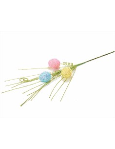 Ramo con ovetti pasquali glitterati H51cm