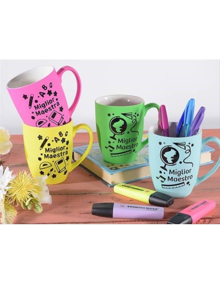 Tazza Dedica Maestro Maestra Soft Touch 300 ml 4 Colori