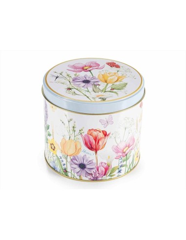 Tazza Floreale con Scatola in Latta - Fiori Campestri o Tulipano 300ml