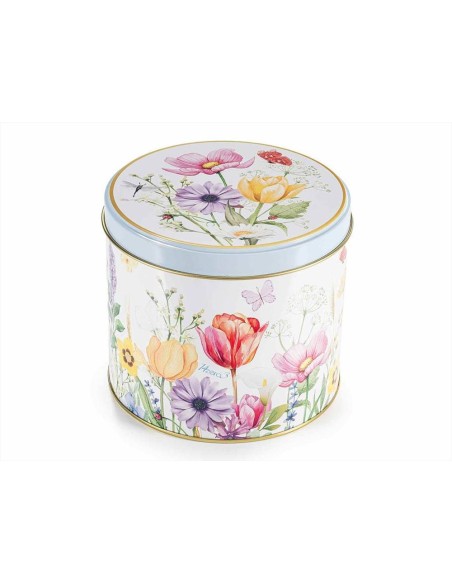 Tazza Floreale con Scatola in Latta - Fiori Campestri o Tulipano 300ml