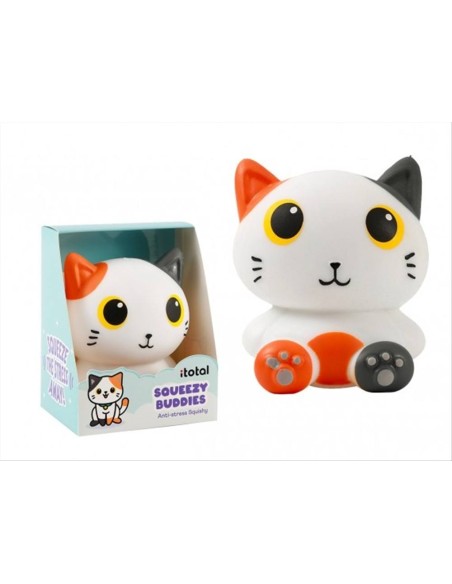Antistress Gatto tricolore arancione squishy kawaii | Diamante Rosa