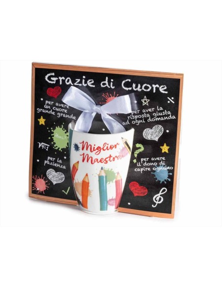 Tazza Idea Regalo per Maestra 300ml con Confezione Regalo