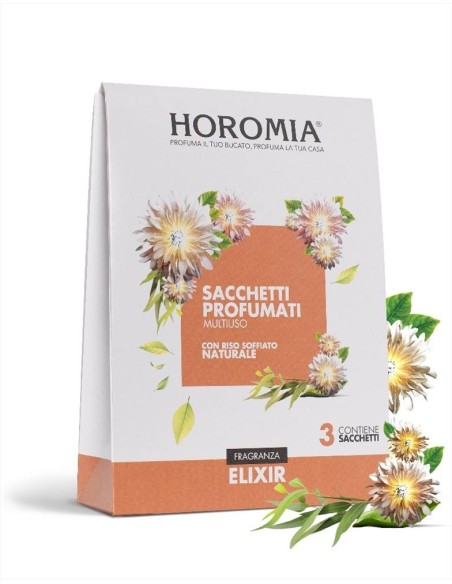 ELIXIR Sacchetti profumati 3pz multiuso Horomia