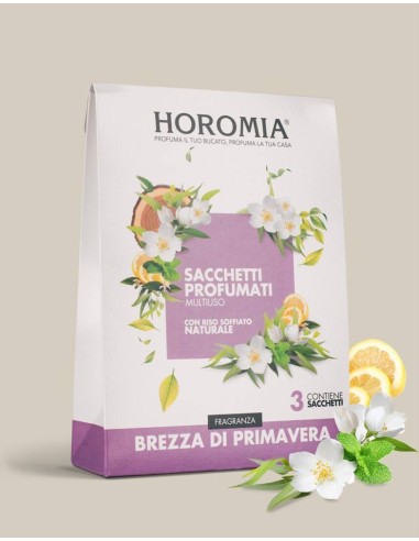 BREZZA DI PRIMAVERA Sacchetti profumati 3pz multiuso