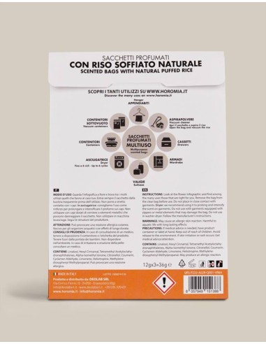 VENTO D'ORIENTE Sacchetti profumati 3pz multiuso