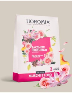 MUSCHI E LOTO Sacchetti profumati 3pz multiuso Horomia