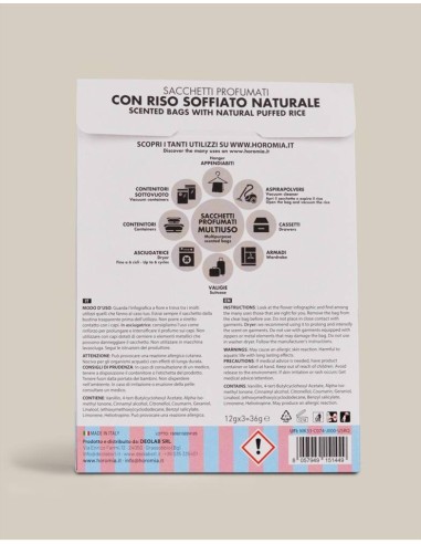 BABY TALCO Sacchetti profumati 3pz multiuso Horomia