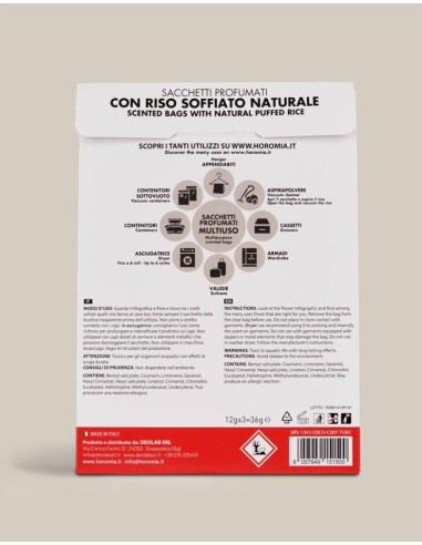 IMPERIAL SOAP Sacchetti profumati 3pz multiuso Horomia