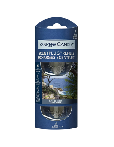BAYSIDE CEDAR Ricarica 2pz diffusore Scentplug Yankee Candle