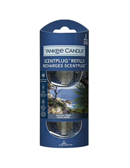 BAYSIDE CEDAR Ricarica 2pz diffusore Scentplug Yankee Candle