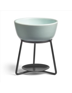 Bruciacera per tart wax melt Pebble Spa blue Yankee Candle 