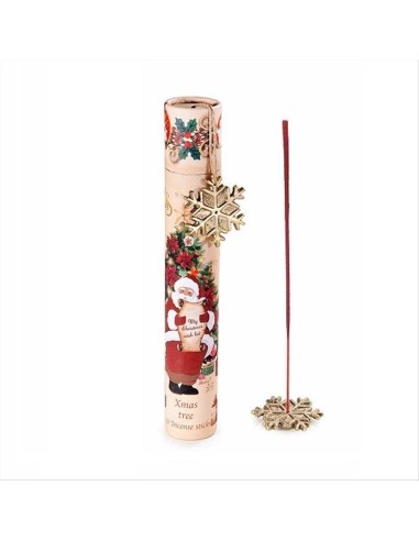 Tubo con 30 bastoncini d'incenso natalizio e porta incenso 🎄🎁