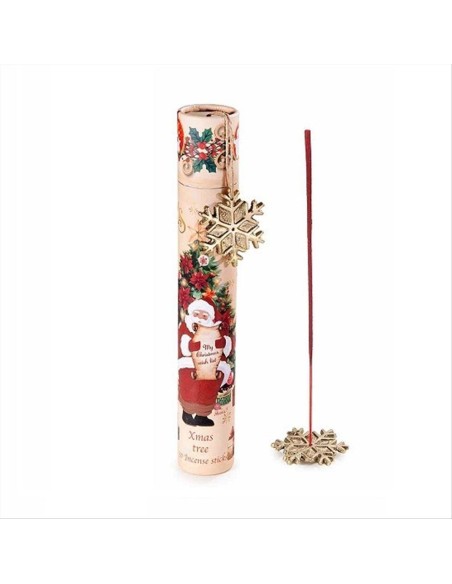 Tubo con 30 bastoncini d'incenso natalizio e porta incenso 🎄🎁