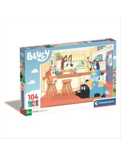 Puzzle 104 pezzi Bluey in cucina – Clementoni SuperColor, dai 6 anni
