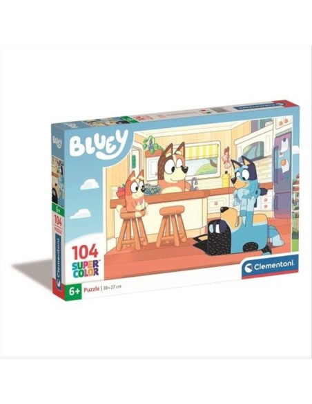 Puzzle 104 pezzi Bluey in cucina – Clementoni SuperColor, dai 6 anni