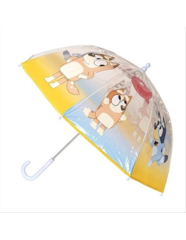 Ombrello trasparente Bluey – d71 cm, colore e allegria anche sotto la 