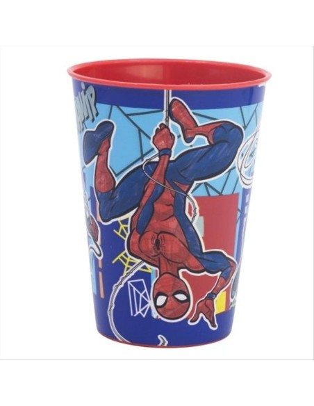 Bicchiere Spiderman 260 ml plastica resistente | Diamante Rosa
