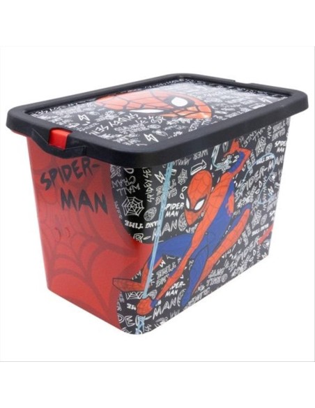 Scatola Spiderman 7 L contenitore plastica con coperchio